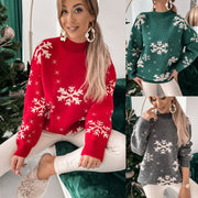 Christmas Snowflake Print Women’s Sweater Flexora €26.99