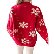 Christmas Snowflake Print Women’s Sweater Flexora €26.99