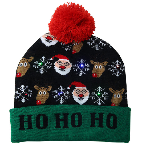 Festive LED Knit Hat with Pom-Pom Flexora €14.99