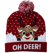 Festive LED Knit Hat with Pom-Pom Flexora €14.99