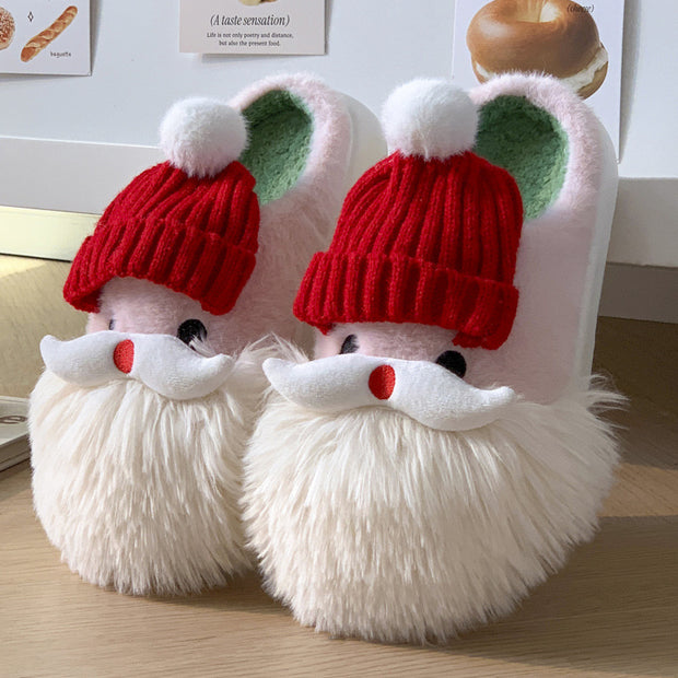 Cozy Santa Claus Christmas Slippers – Non-Slip, Warm & Festive"