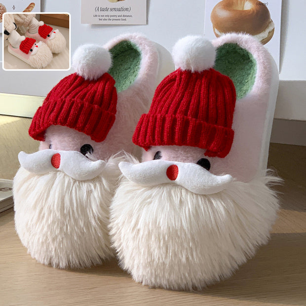 Cozy Santa Claus Christmas Slippers – Non-Slip, Warm & Festive"