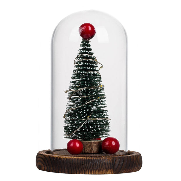 Christmas Tree Glass LED Light – Festive Holiday Decoration