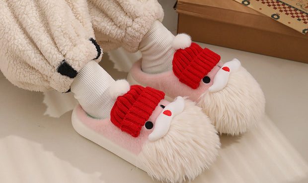 Cozy Santa Claus Christmas Slippers – Non-Slip, Warm & Festive"