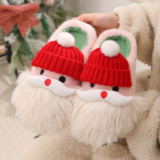 Cozy Santa Claus Christmas Slippers – Non-Slip, Warm & Festive"