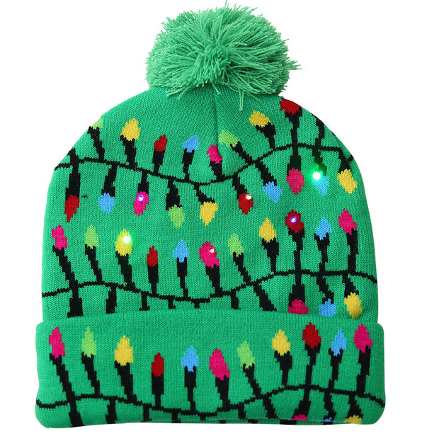 Festive LED Knit Hat with Pom-Pom Flexora €14.99