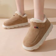 Khaki Cozy Plush Fur Boots for Women 