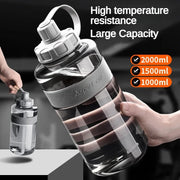 2L Large Capacity water bottle with straw