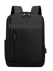 Men’s large travel backpack in black with USB charging port