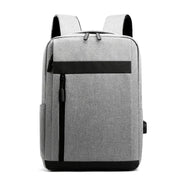 Men’s large travel backpack in grey with USB charging port