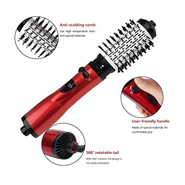 2-in-1 Rotating Hot Air Brush | Hair Straightener & Curler