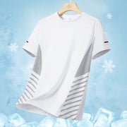 Men's cool ice silk running T-shirt with reflective