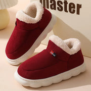 Red Cozy Plush Fur Boots for Women