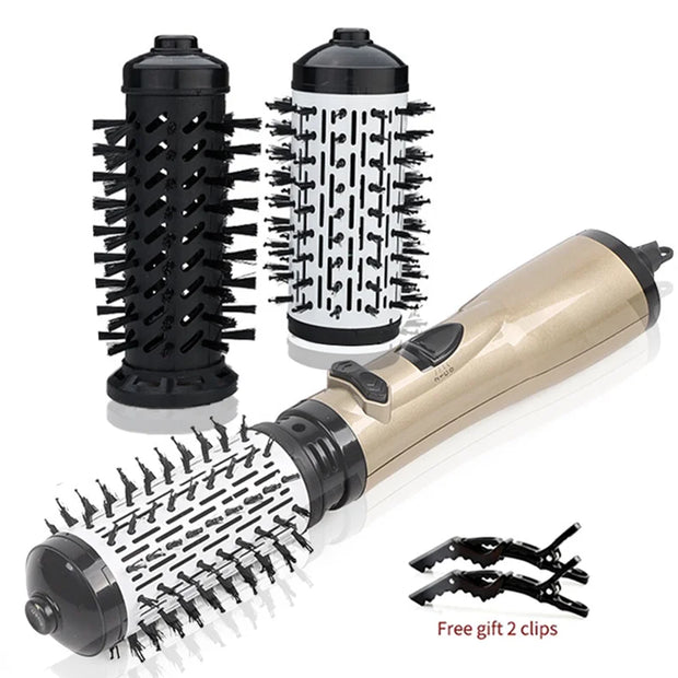 2-in-1 Rotating Hot Air Brush | Hair Straightener & Curler