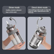 2L Large Capacity water bottle with straw