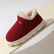 Red Cozy Plush Fur Boots for Women