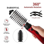 2-in-1 Rotating Hot Air Brush | Hair Straightener & Curler