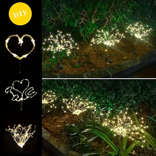 Warm White Solar Firework Light for Elegant Outdoor Decor