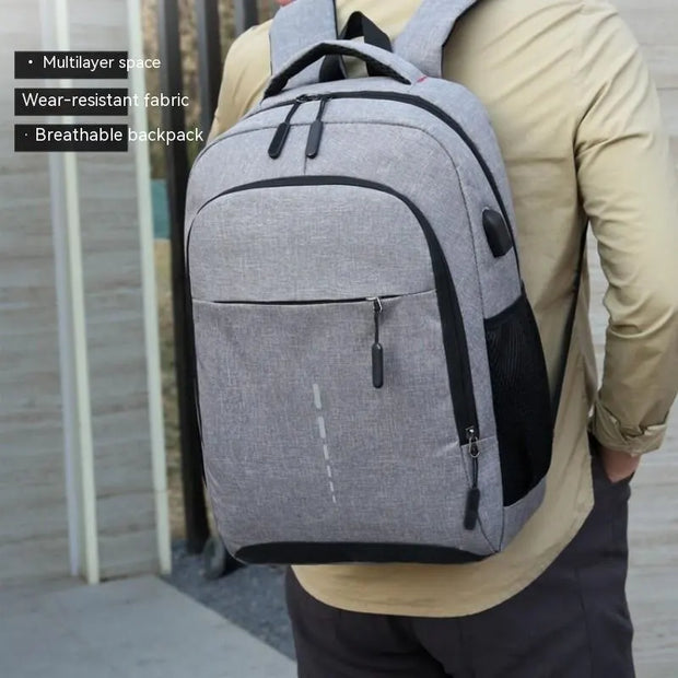 Large Capacity Men’s Backpack – Stylish and Functional for Travel and Study