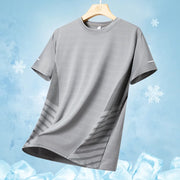 Men's cool ice silk running T-shirt with reflective